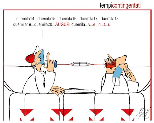 Cartoon: auguri 2021 (medium) by Enzo Maneglia Man tagged vignette,umorismo,grafico