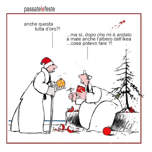 Cartoon: Back to work (medium) by Enzo Maneglia Man tagged vignetta,umorismo,grafico,natale,feste