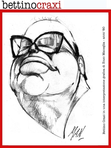 Bettino Craxi By Enzo Maneglia Man Famous People Cartoon Toonpool