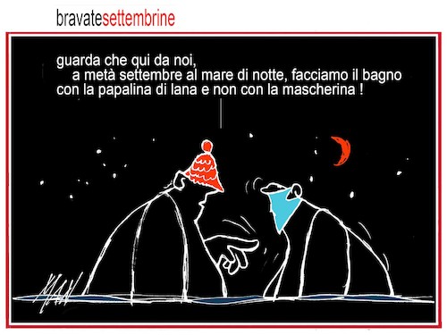 Cartoon: Bravate settenbrine (medium) by Enzo Maneglia Man tagged vignette,umorismo,grafico,fighillearte,piccolomuseo,di,fighille,ita,by,enzo,maneglia,man