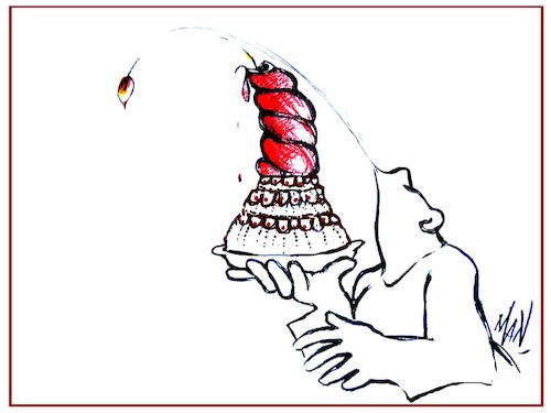 Cartoon: Buon compleanno (medium) by Enzo Maneglia Man tagged vignette,grafica,umoristica,anniversari,enzo,maneglia,man