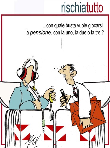 Cartoon: busta arancione (medium) by Enzo Maneglia Man tagged cassonettari,man,maneglia,fighillearte