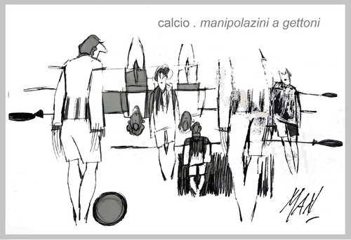 Cartoon: calcio manipolazioni a gettoni (medium) by Enzo Maneglia Man tagged calcio,scommesse,maneglia,man