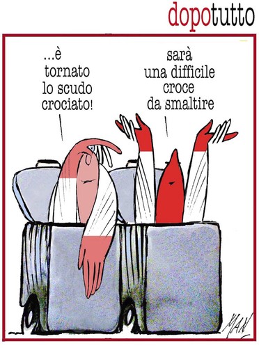 Cartoon: cassonettari di man (medium) by Enzo Maneglia Man tagged cassonettari,maneglia,scudocrociato