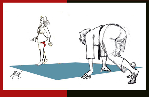 Cartoon: cinture del Judo (medium) by Enzo Maneglia Man tagged cinture,judo