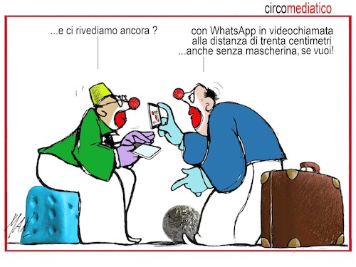 Cartoon: circo mediatico (medium) by Enzo Maneglia Man tagged vignette,umorismo,grafico,satira,costume,circo,spilli,di,maneglia,per,fighillearte,piccolomuseo,fighille,ita