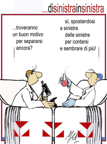 Cartoon: di sinistra in sinistra (medium) by Enzo Maneglia Man tagged cassonettari,man,maneglia,fighillearte,sinistra