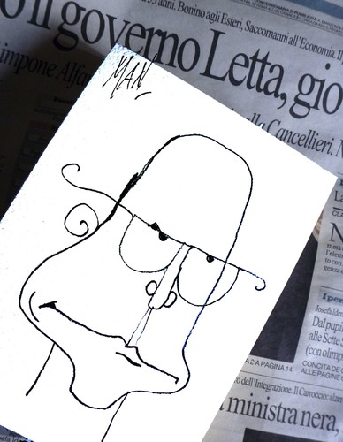 Cartoon: Enrico Letta (medium) by Enzo Maneglia Man tagged enrico,letta,presidente,primoministro,maneglia