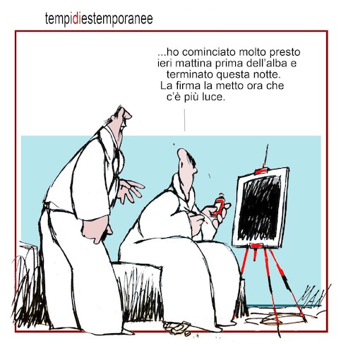 Cartoon: estemporanee (medium) by Enzo Maneglia Man tagged vignette,umorismo,grafico,fighillearte,piccolo,museo,fighille