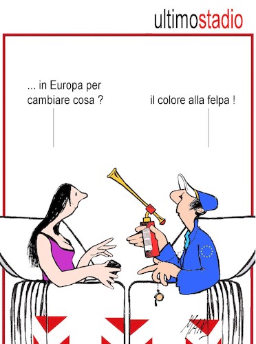 Cartoon: europee 2019 ultimo stadio (medium) by Enzo Maneglia Man tagged vignette,umorismo,grafico,satira,ue,europee,2019,maneglia,man,fighillearte,piccolomuseo
