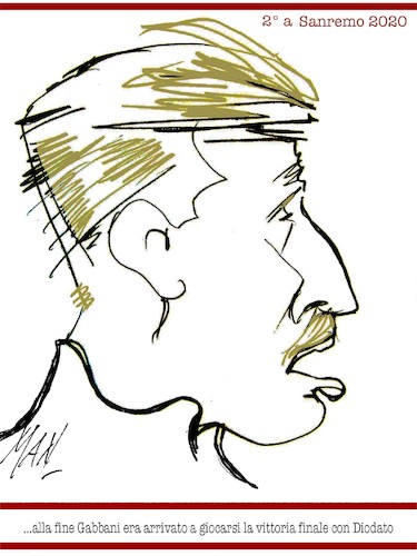 Cartoon: Francesco Gabbani Sanremo2020 (medium) by Enzo Maneglia Man tagged francesco,gabbani,cantante,personaggio,sanremo,70,caricatura,ritratto,di,man,maneglia,da,fighillearte