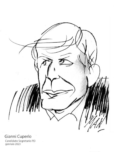 Cartoon: Gianni Cuperlo (medium) by Enzo Maneglia Man tagged caricatura,ritratti,cuperlo,primarie,pd