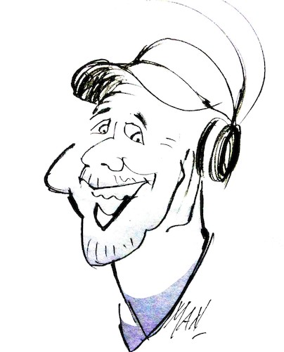 Cartoon: Gilberto Gattei (medium) by Enzo Maneglia Man tagged caricatura,dj,disc,jockey,professionista,della,musica,discografia,giornalista,ritratto,personaggio,radio,tv,rai,san,marino,sanmarinotv,maneglia,man