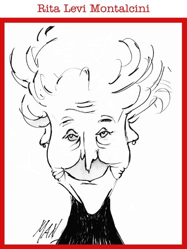 Cartoon: Rita Levi Montalcini (medium) by Enzo Maneglia Man tagged rita,montalcini,caricatura,levi