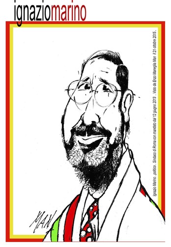Cartoon: Ignazio Marino (medium) by Enzo Maneglia Man tagged ignazio,manrino,fighillearte,enzo,maneglia,caricature