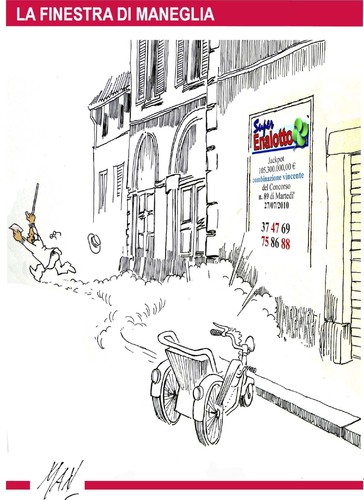 Cartoon: il miracolo (medium) by Enzo Maneglia Man tagged colonna,vincente