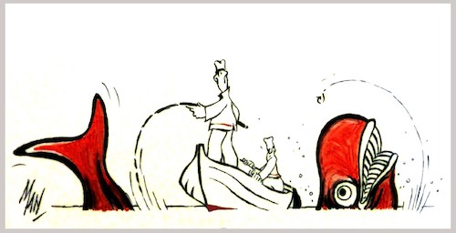 Cartoon: in bocca alla balena (medium) by Enzo Maneglia Man tagged vignetta,umorismo,grafico,man,enzo,maneglia