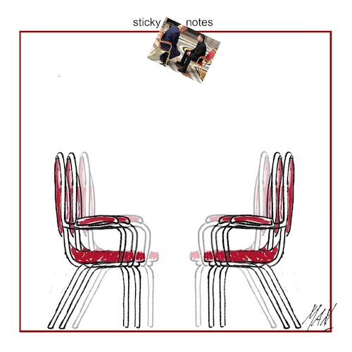 Cartoon: incontri storici (medium) by Enzo Maneglia Man tagged vignette,umorismo,grafici,illustrazioni,spilli,fighillearte,piccolomuseo,fighille,ita