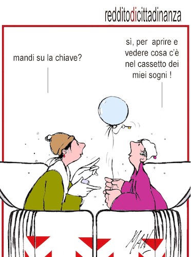 Cartoon: la chiave dei sogni (medium) by Enzo Maneglia Man tagged vignetta,umorismo,grafico,spilli,satira,fighillearte,maneglia,man