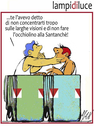 Cartoon: lampi di luce (medium) by Enzo Maneglia Man tagged cassonettari,agosto2013,maneglia,man,fighillearte