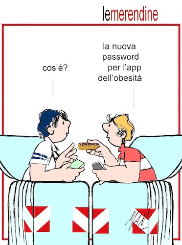 Cartoon: le merendine (medium) by Enzo Maneglia Man tagged vignette,umorismo,grafico,satira,cassonettari,di,man,fighillearte,piccolomuseo,fighille