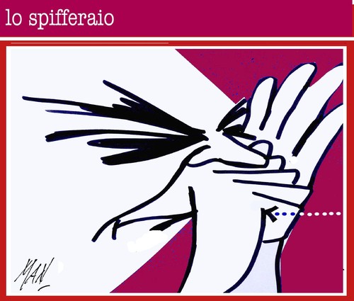 Cartoon: lo spifferaio magico (medium) by Enzo Maneglia Man tagged magico,spifferaio