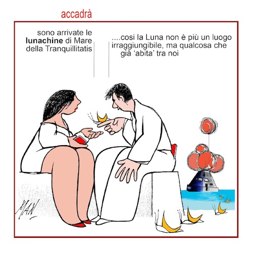 Cartoon: lunachine (medium) by Enzo Maneglia Man tagged vignette,umorismo,grafico,spilli,fighillearte,piccolomuseo,fighille,ita