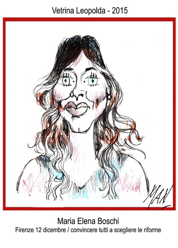 Cartoon: Maria Elena Boschi (medium) by Enzo Maneglia Man tagged man,maneglia,enzo,boschi,elena,maria,caricature