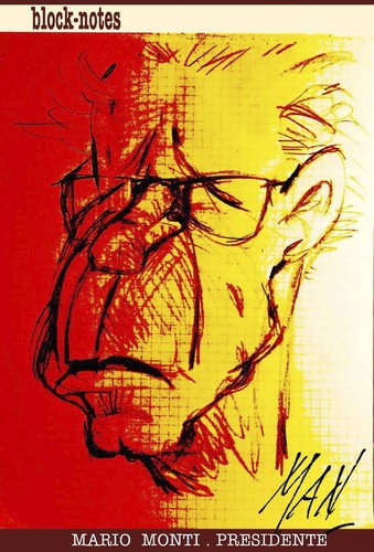 Cartoon: Mario Monti Presidente (medium) by Enzo Maneglia Man tagged monti,presidente