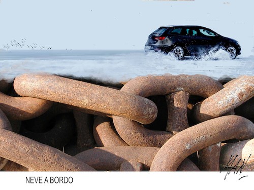 Cartoon: neve a bordo (medium) by Enzo Maneglia Man tagged foto,fotografia,espressionista,surrealista,man,maneglia,fighillearte