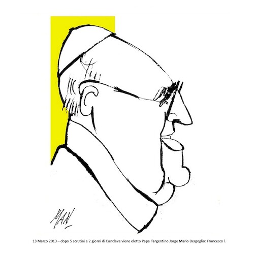 Cartoon: Papa Francesco (medium) by Enzo Maneglia Man tagged caricature,personaggi