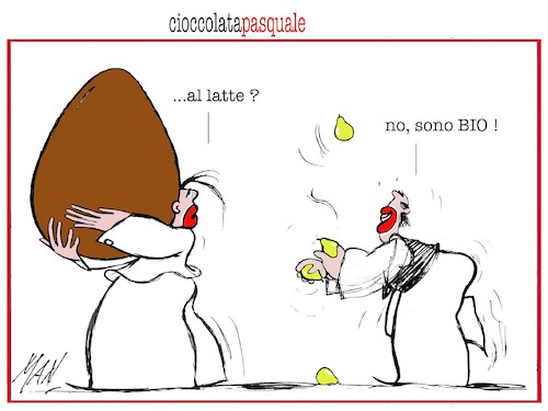 Cartoon: Pasquetta 2021 (medium) by Enzo Maneglia Man tagged vignetta,umorismo,grafico,satira,clown,illustrazioni,by,enzo,maneglia,man,per,fighillearte,piccolomuseo,di,fighighille,ita