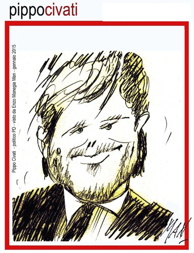 Cartoon: Pippo Civati (medium) by Enzo Maneglia Man tagged pd,dissidente,politico,pippo,civati,caricatura