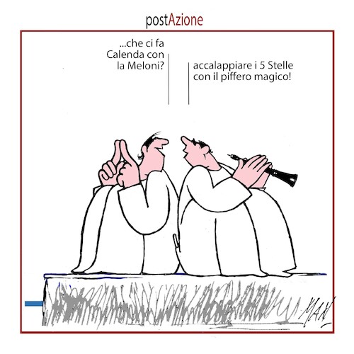 Cartoon: post Azione (medium) by Enzo Maneglia Man tagged vignette,umorismo,grafico,spilli,illustrazioni,fighillearte,piccolomuseo,fighille,ita