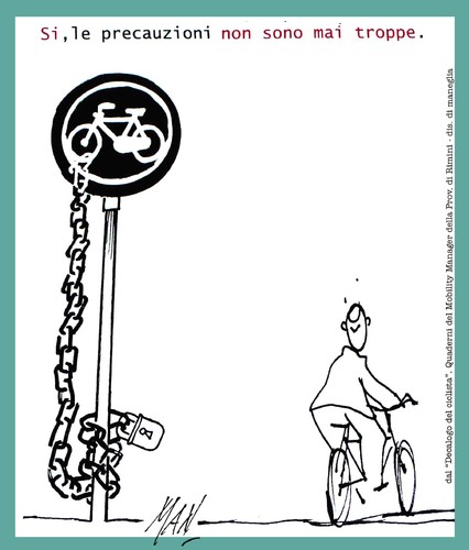 Cartoon: precauzioni (medium) by Enzo Maneglia Man tagged ciclisti,decalogo,precauzioni