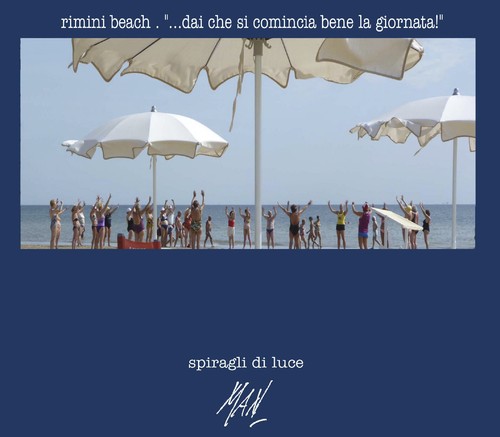 Cartoon: rimini beach (medium) by Enzo Maneglia Man tagged spiragli