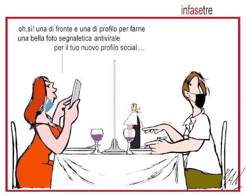 Cartoon: Ristorante fase tre covid (medium) by Enzo Maneglia Man tagged vignette,umorismo,grafico,fasetre,covid,al,ristorante,spilli,di,man,maneglia,per,fighillearte,piccolomuseo,do,fighille,it