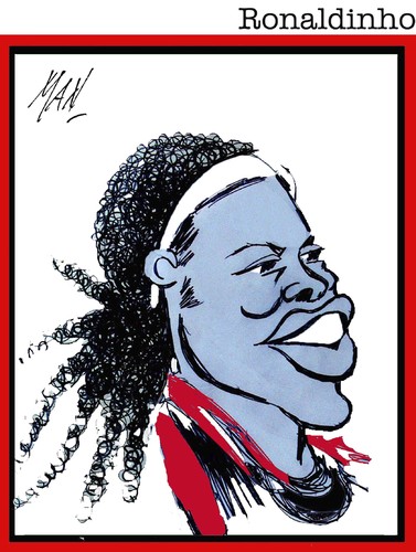 Cartoon: Ronaldinho (medium) by Enzo Maneglia Man tagged calcio,giocatore,ronaldinho