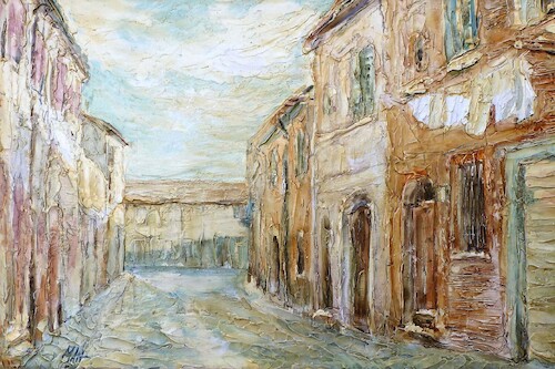 Cartoon: San Giuliano Rimini (medium) by Enzo Maneglia Man tagged pittura,arte,borghi