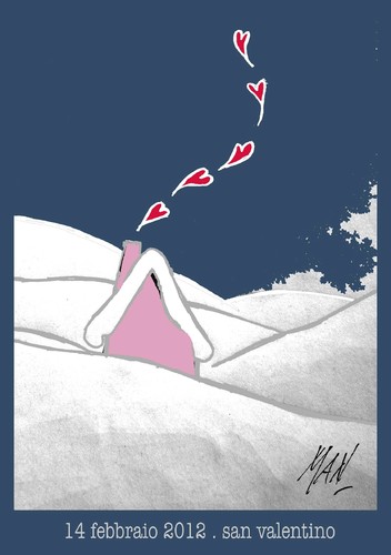 Cartoon: San Valentino 2012 (medium) by Enzo Maneglia Man tagged innamorati,sanvalentino