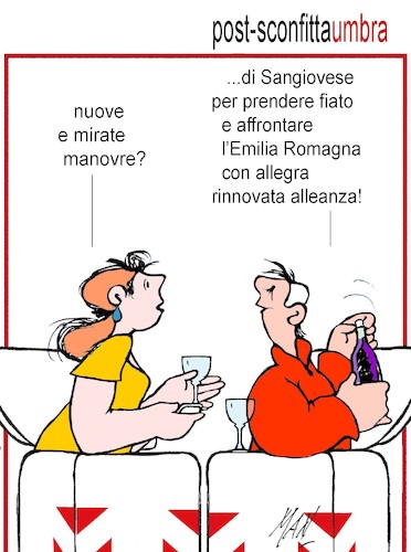 Cartoon: sconfitta Regionale Umbra (medium) by Enzo Maneglia Man tagged vignetta,umorismo,grafico,satira,politica,nazionale,spilli,cassonettari,di,man,fighillearte,piccolomuseo,fighille