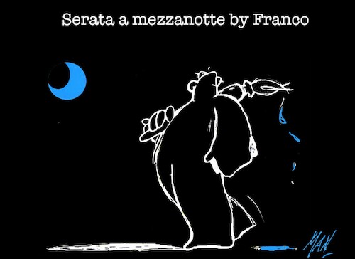 Cartoon: Serata a mezzanotte (medium) by Enzo Maneglia Man tagged racconti,storie,diari,by,franco,ruinetti,fighillearte,piccolomuseo,di,fighille,ita