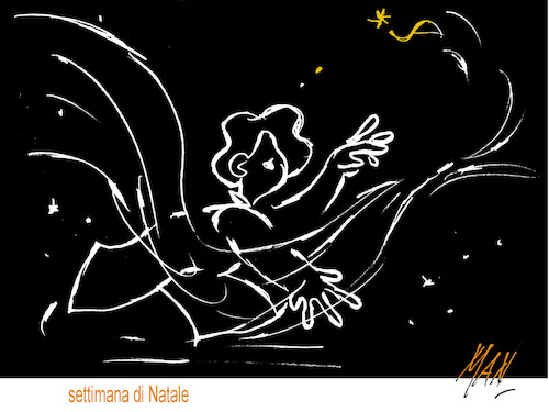 Cartoon: settimana di Natale (medium) by Enzo Maneglia Man tagged vignetta,illustrazione,man