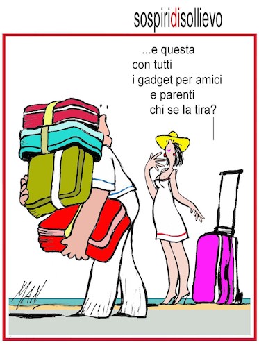 Cartoon: sospiri di sollievo (medium) by Enzo Maneglia Man tagged vignetta,umorismo,spilli,fighillearte,maneglia,man