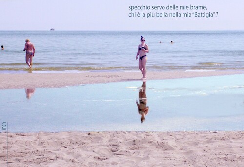 Cartoon: specchio del desiderio (medium) by Enzo Maneglia Man tagged estate,mare,vacanze,foto,illustrazioni