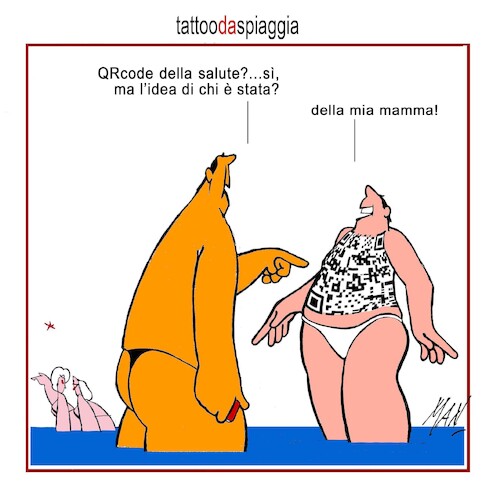 Cartoon: tatto da soiaggia (medium) by Enzo Maneglia Man tagged vignette,uoriso,grafico,spilli,mare,fighillearte,piccolomuseo,di,fighille,ita