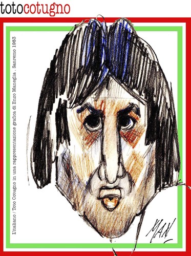 Cartoon: Toto Cotugno a Sanremo 2013 (medium) by Enzo Maneglia Man tagged maneglia,festival,sanremo,2013,1983,cotunio,toto