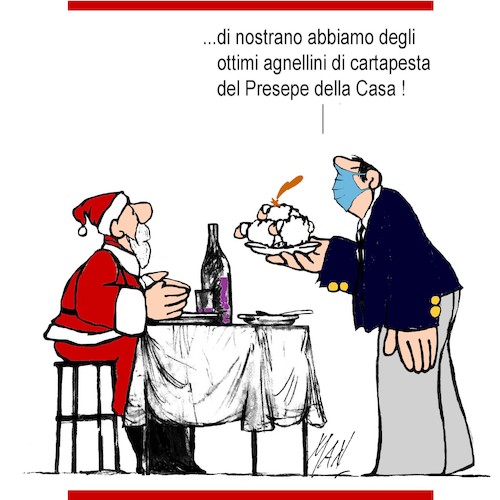 Cartoon: Umorismo sui Cubi a Sanremo2020 (medium) by Enzo Maneglia Man tagged vignette,umorismo,sui,cubi,sanremo,natale,2020,buduar,almanacco,umoristico