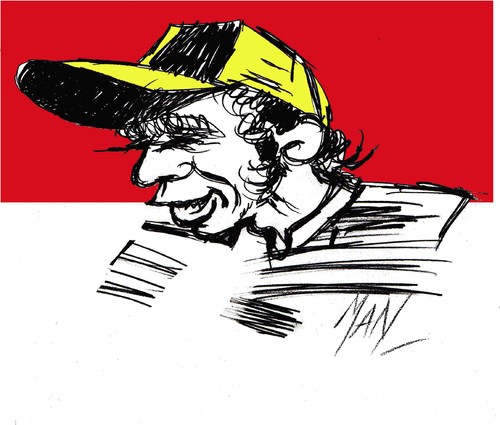 Cartoon: Valentino Rossi (medium) by Enzo Maneglia Man tagged valentino,caricatura,rossi,campione,motociclismo