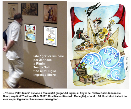 Cartoon: man e mane per JANNACCI (medium) by Enzo Maneglia Man tagged man,mane,jannacci,mostra,luglio,rimini,2016